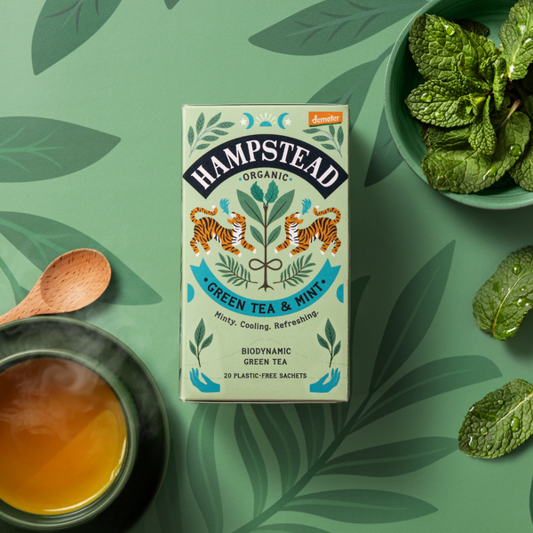 Organic Green Tea with Mint Tea Bags