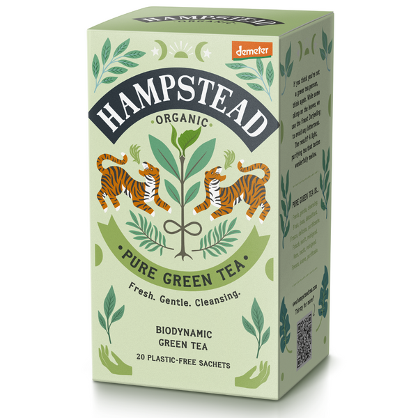 Organic green tea. Hampstead Tea. Biodynamic.